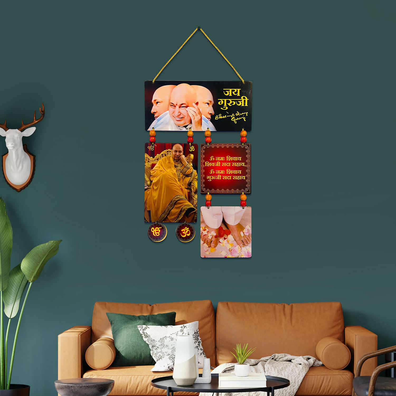 Jai Guru Ji Wooden Wall Hanging Home Decor