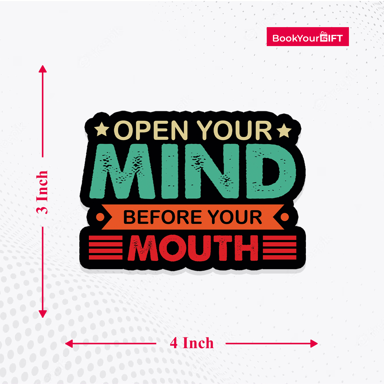 Open Your Mind Before Your Mouth Wooden Fridge Magnet