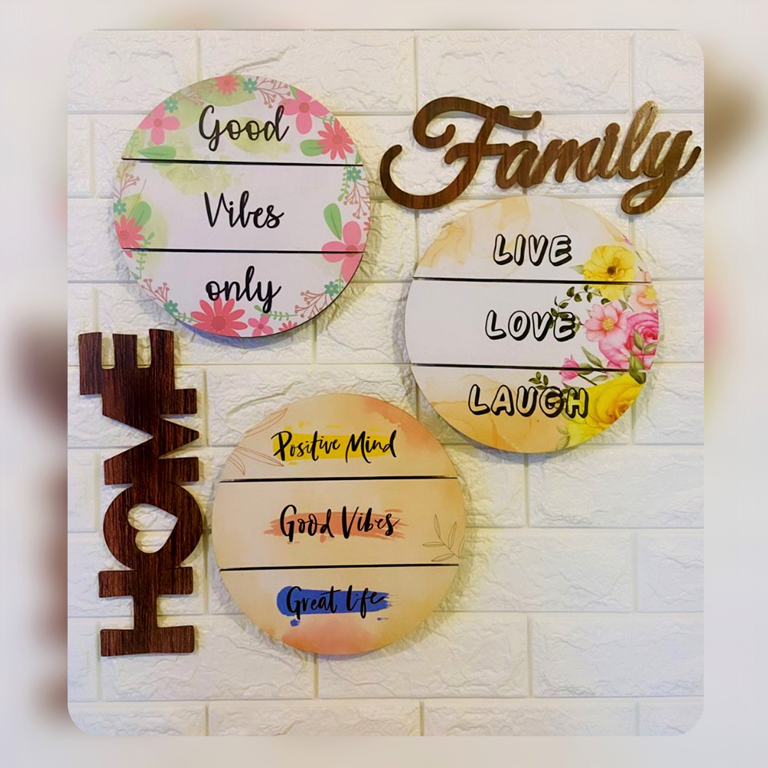 Home/Family Wooden Wall Decor Combo
