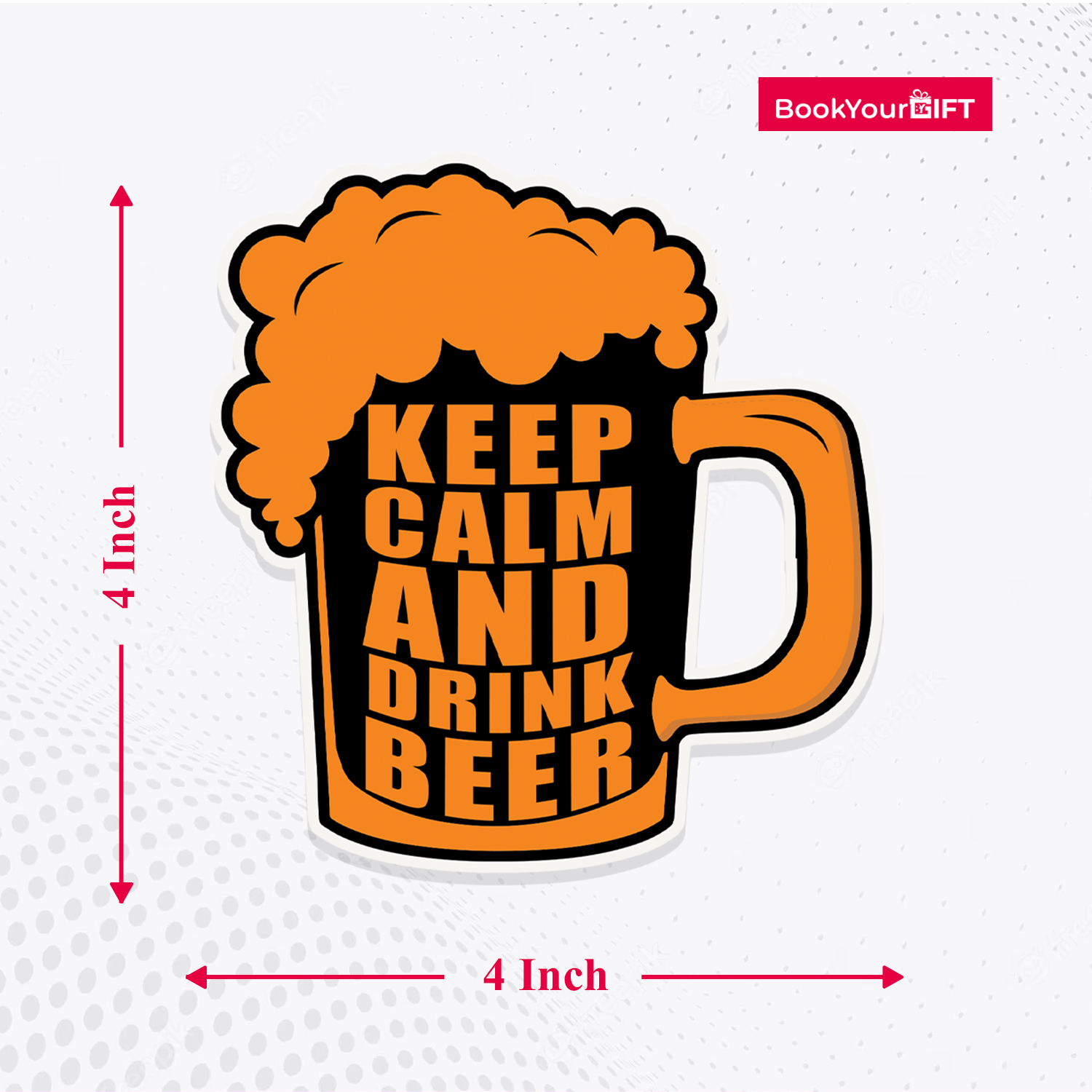 Keep Calm And Drink Beer Wooden Fridge Magnet