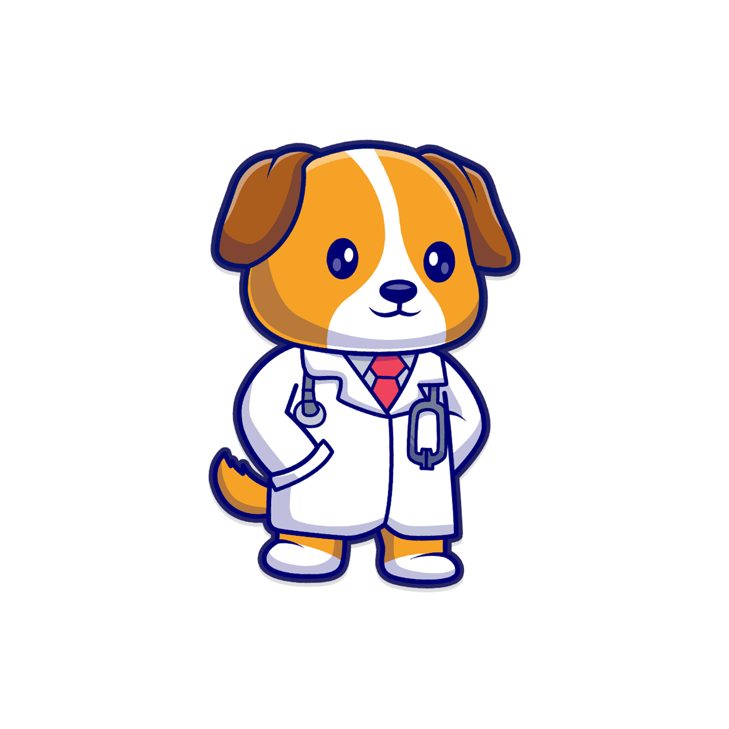 Dog Lab Coat Wooden Fridge Magnet - Adorable Canine Scientist! Fridge Magnet