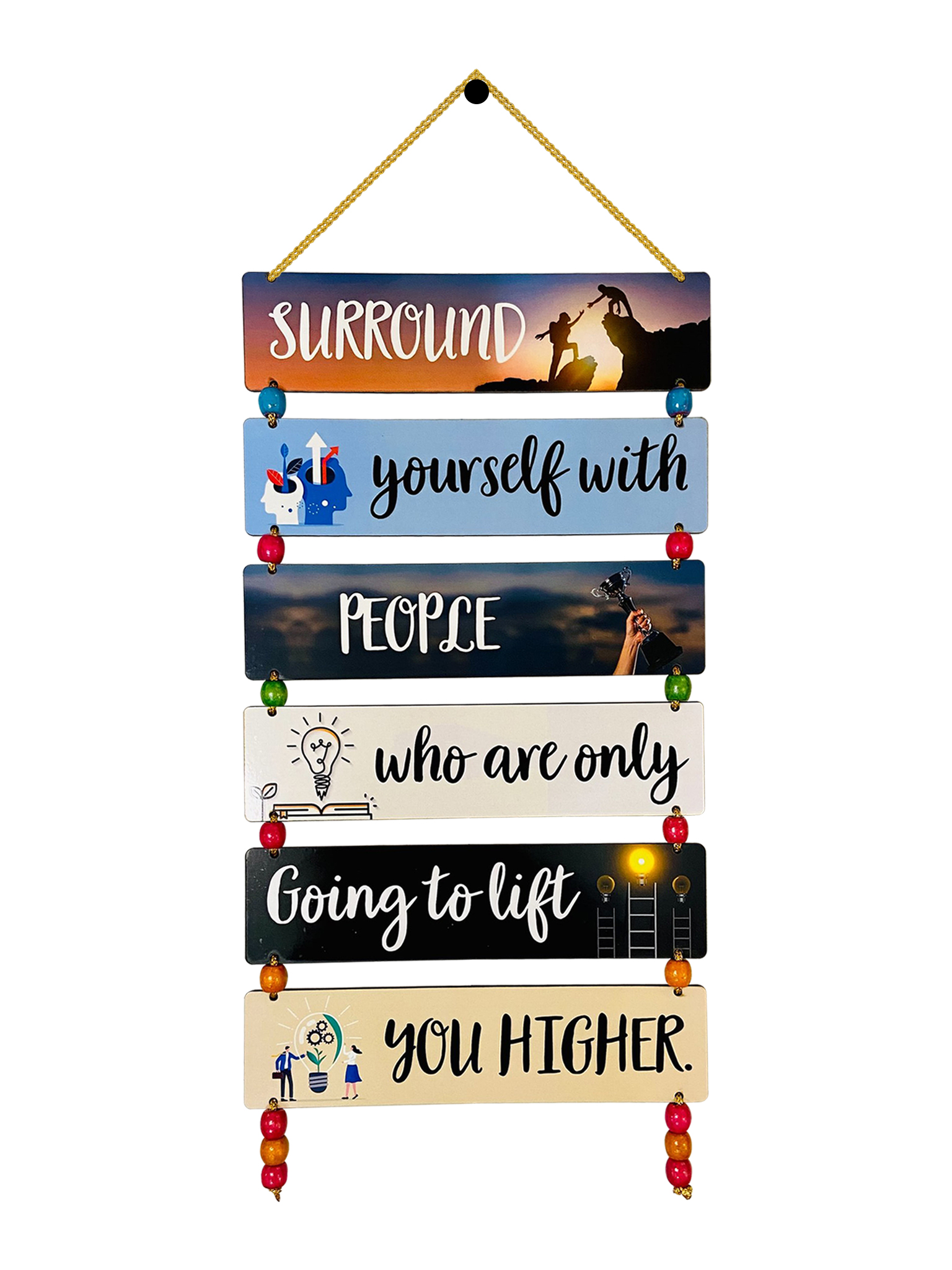 Positive Influence Wooden Wall Hanging - Inspirational Quote Décor