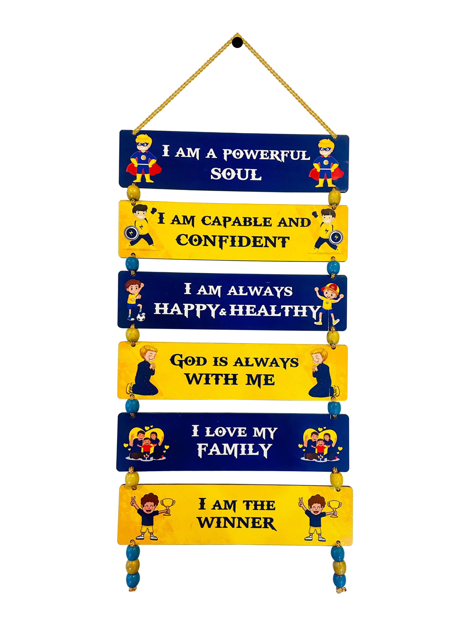 I Am A Powerful Soul Wooden Wall Hanging Pack of 6