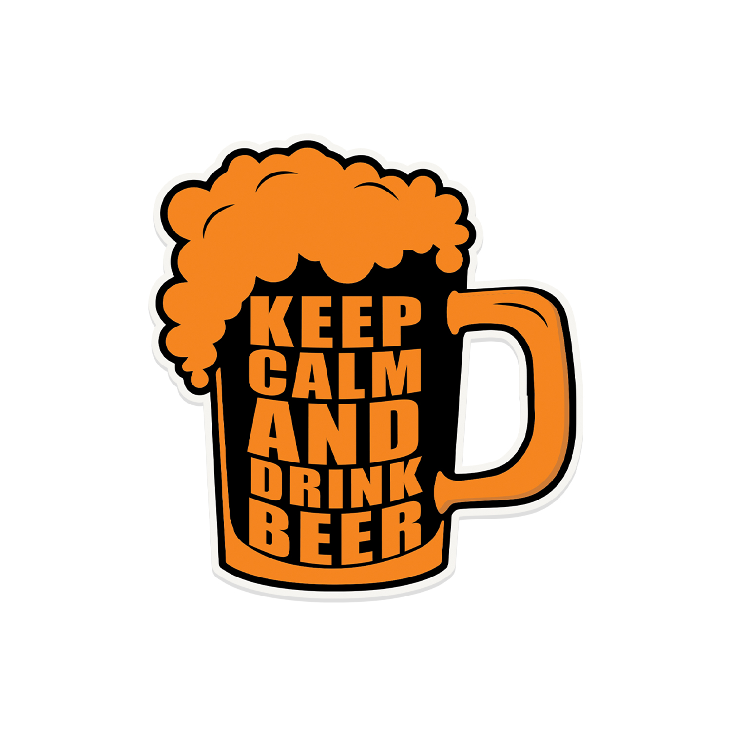 Keep Calm And Drink Beer Wooden Fridge Magnet