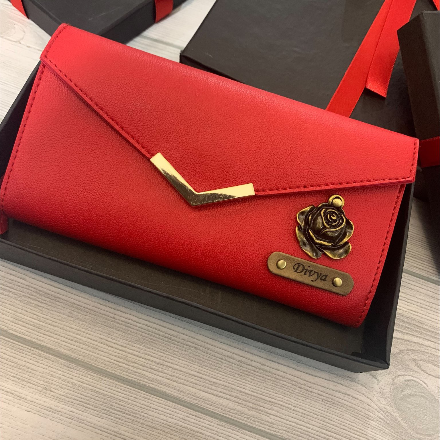 Personalized Women Wallet -Red