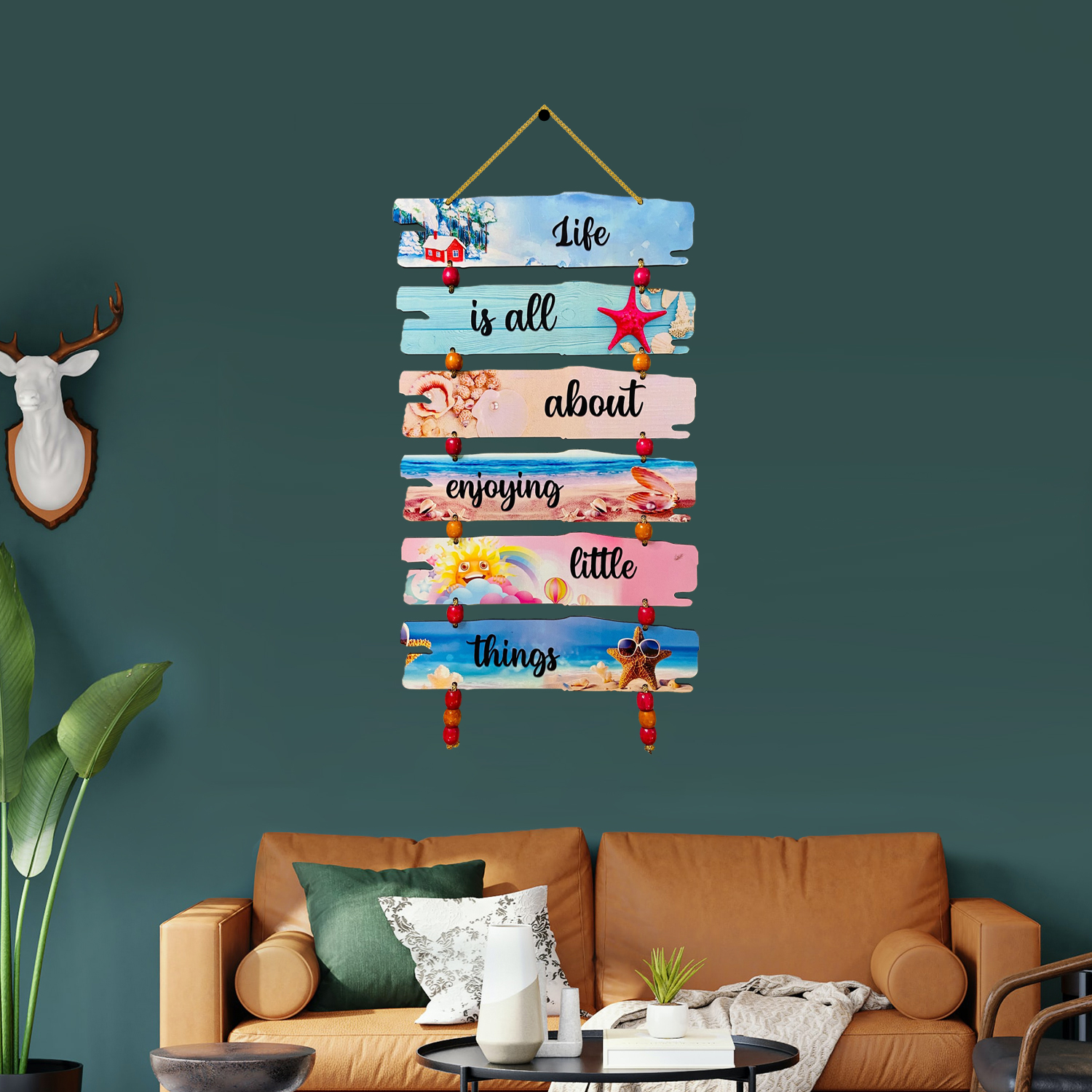 Little Things Wooden Wall Hanging - Life's Joyful Reminder Décor