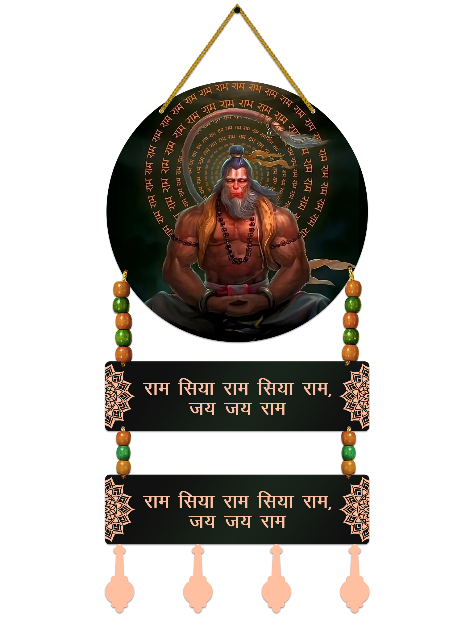 Jai Bajrang Bali: The Hero of Ramayana Wooden Wall Hanging Home Decor