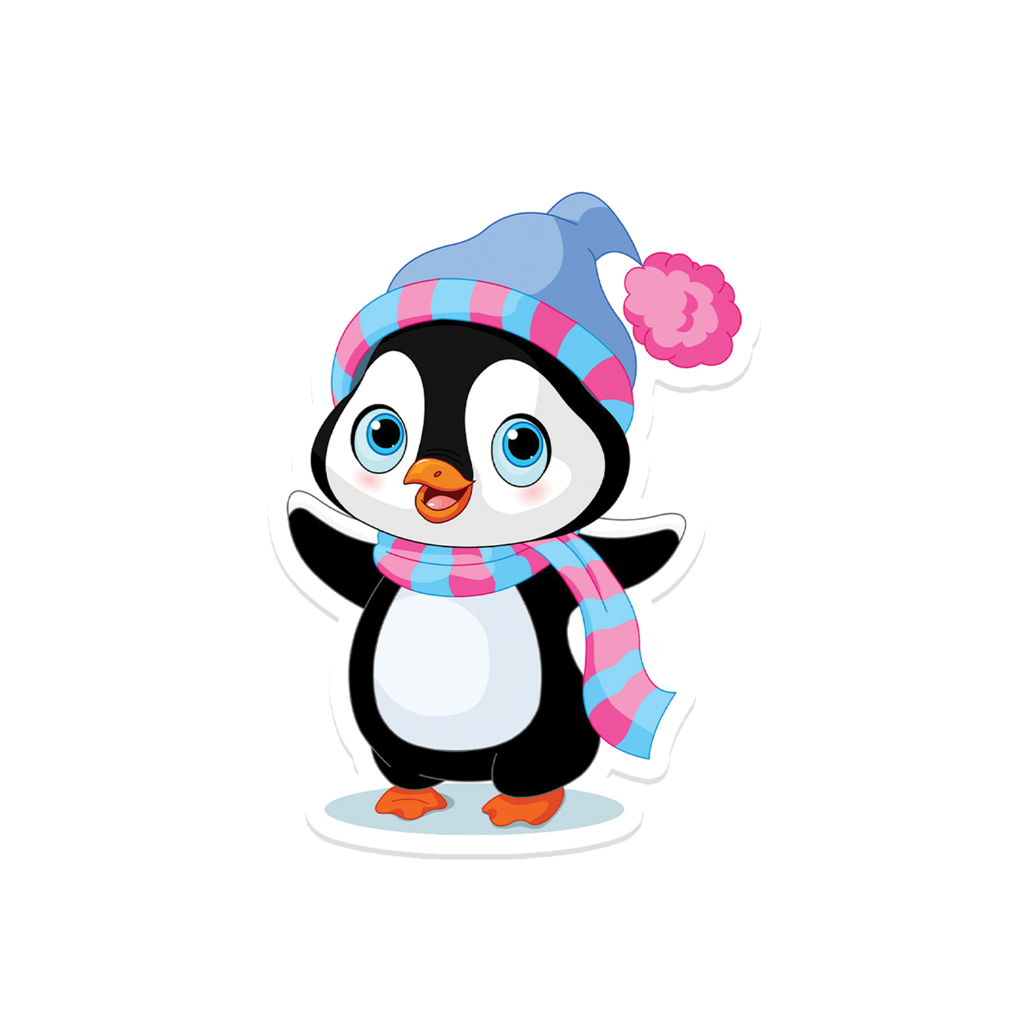 Winter Wonderland: Cute Penguin Wooden Fridge Magnet Fridge Magnet Pack of 1