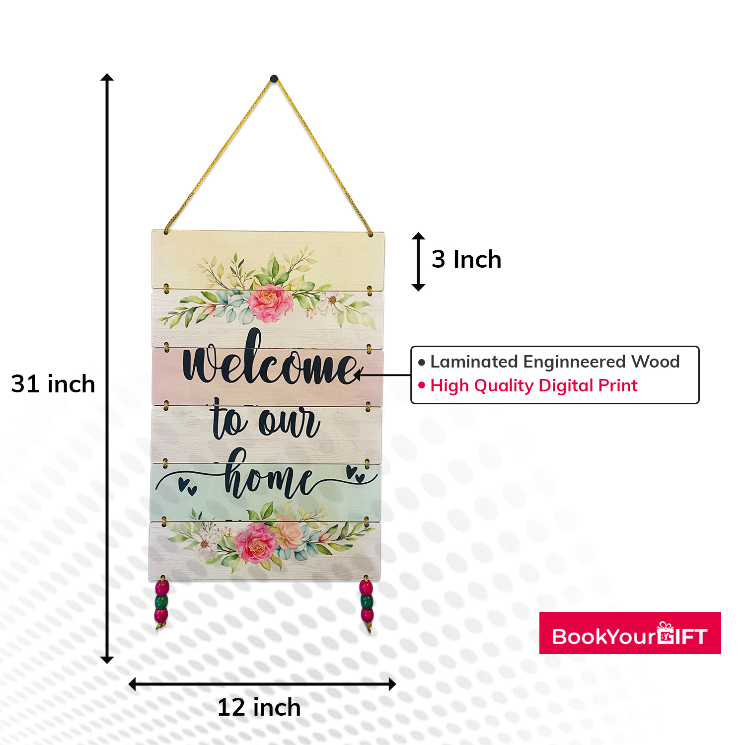 Welcome to our home Wooden Wall Hanging